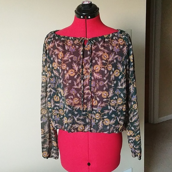 Sheer Pesant Blouse - Picture 1 of 4